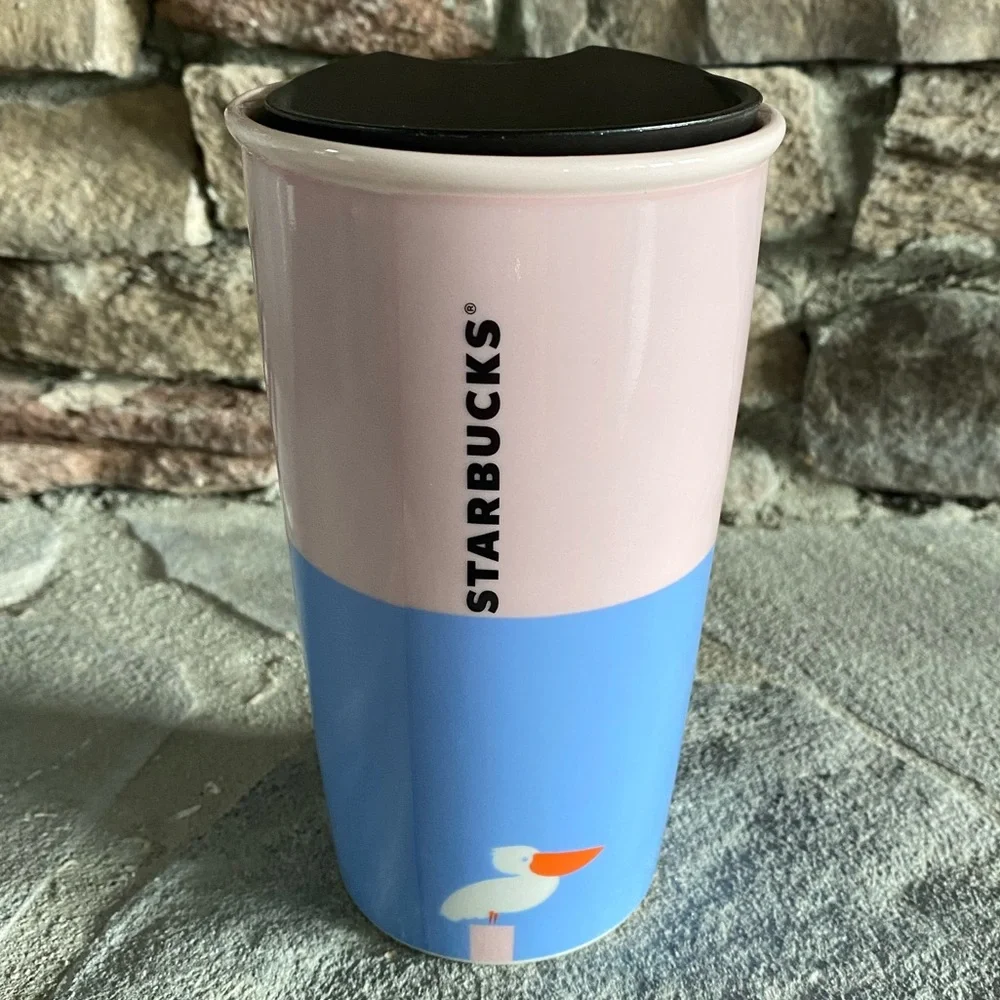 FLORIDA 2017 Starbucks Double Insulated Ceramic Travel Tumbler Mug 12 OZ.